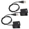 2Pcs Smartwatch Charger USB Charging Cable Cord Charger Dock Adapter for Fitbit Charge 2