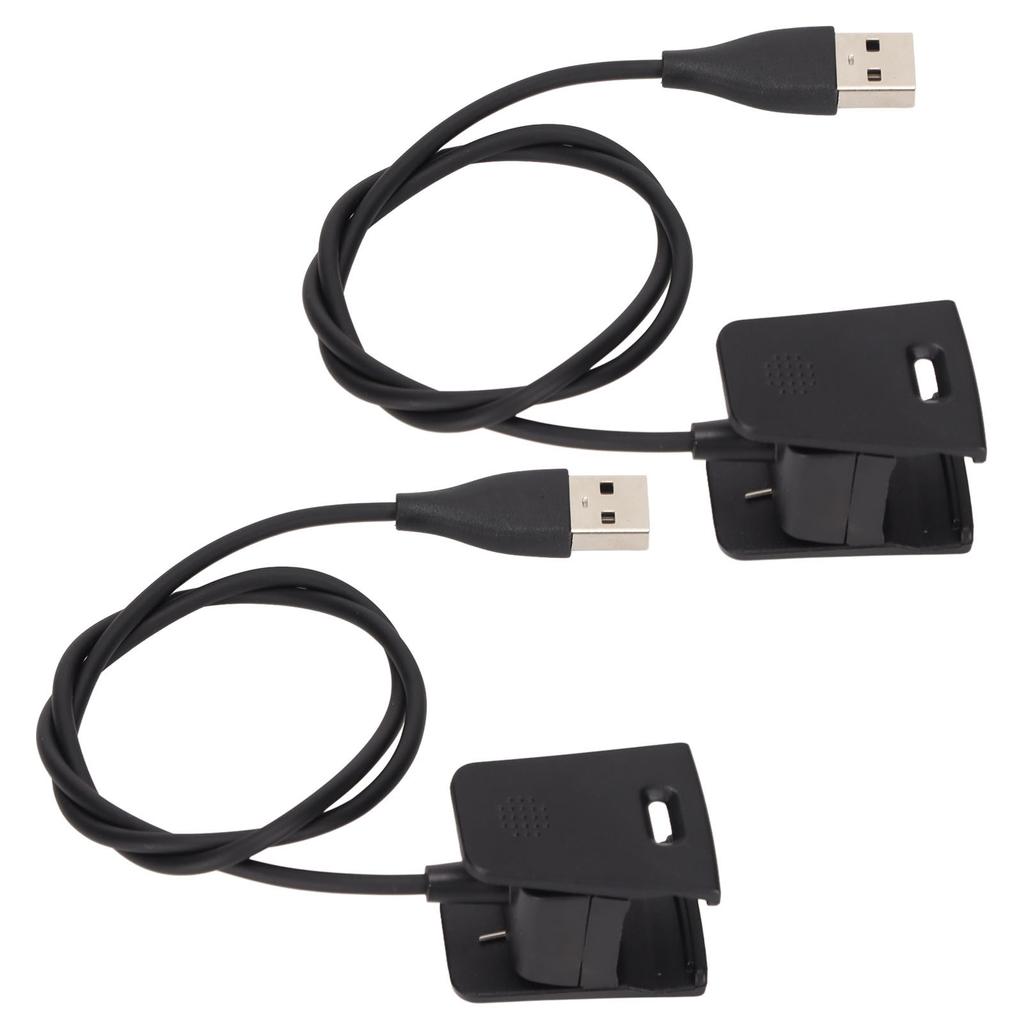 2Pcs Smartwatch Charger USB Charging Cable Cord Charger Dock Adapter for Fitbit Charge 2