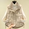 Autumn Winter Vests for Women New Fashion Thick Warm Zipper Sleeveless Parkas Korean Style Women's Winter Coat