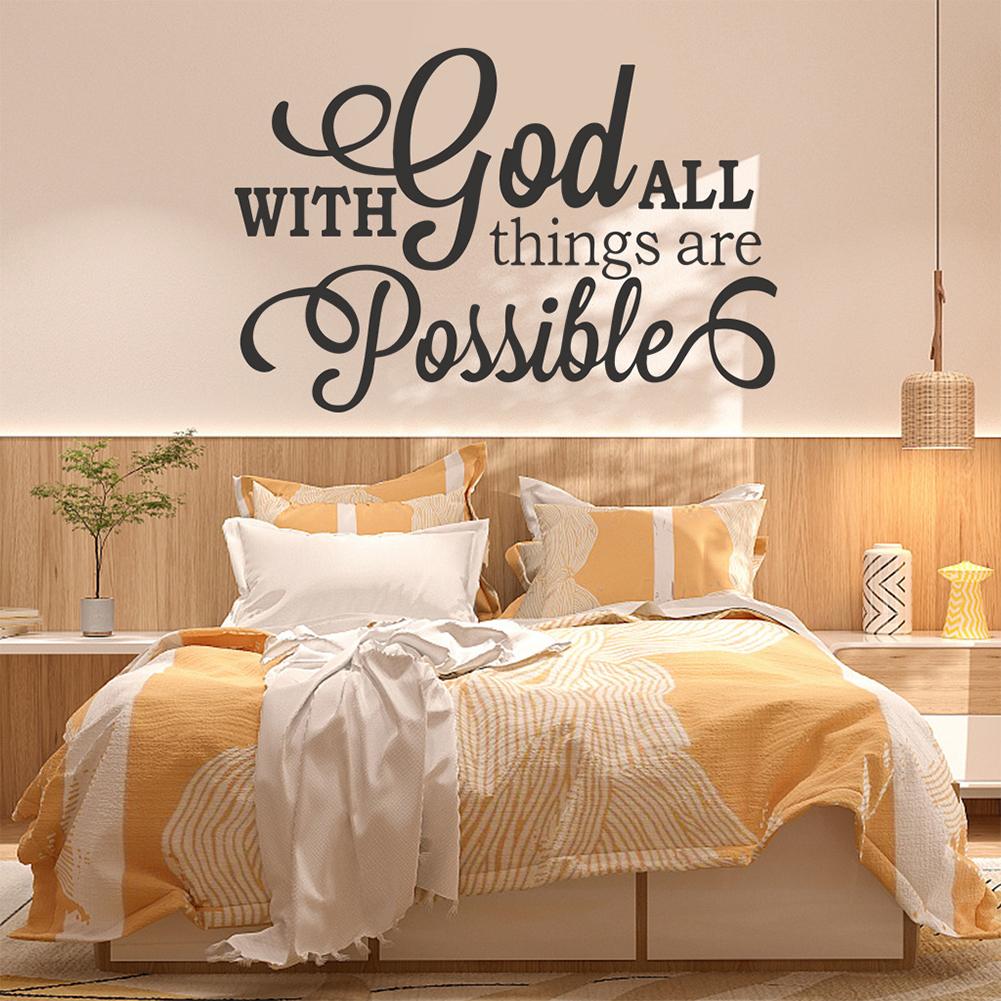 English Letter Inspirational Wall Stickers Self-adhesive Wall Decals For Bedroom Living Room Decoration