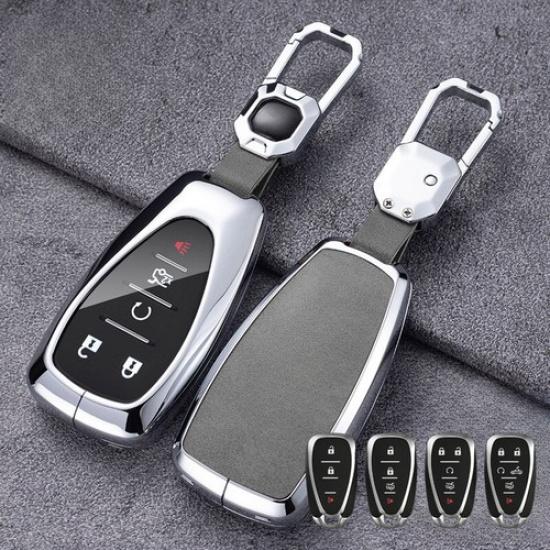 Zinc Alloy Leather Car Key Cover Case For Chevrolet Camaro Malibu Cruze Bolt EV