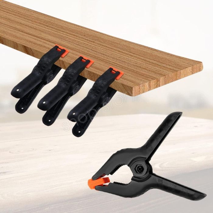 Pinces à Ressort - BOXBRICO - Pack de 4 - Nylon Haute Résistance - Ouverture 100mm - Ergonomiques