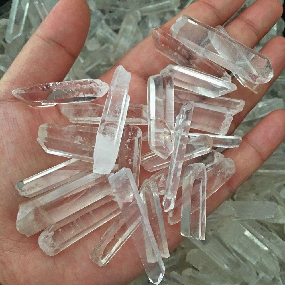 Home Clear Quartz Column Crystal Wand Point Healing Gemstone Natural Stone