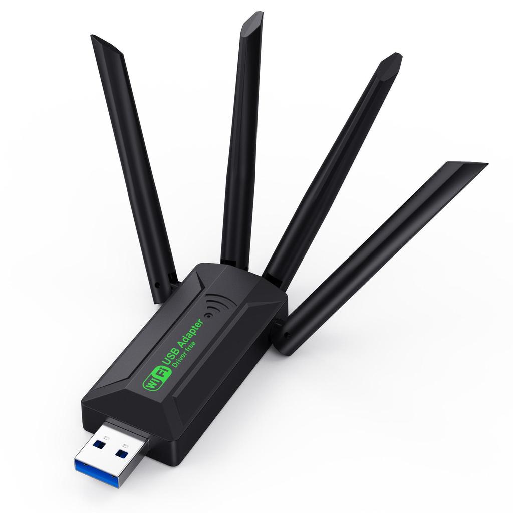 Беспроводной сетевой USB-адаптер 5G Gigabit для компьютеров и ноутбуков без драйверов