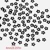1 Box Black & White Mini Flower Nail Glitters, DIY Floral Nail Art Decor for Party Festival, Beginner & Salon Use