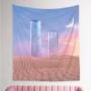 Starry Night Sky Moon Tapestry Psychedelic Wall Covering Carpet Ceiling Window Sea Hanging