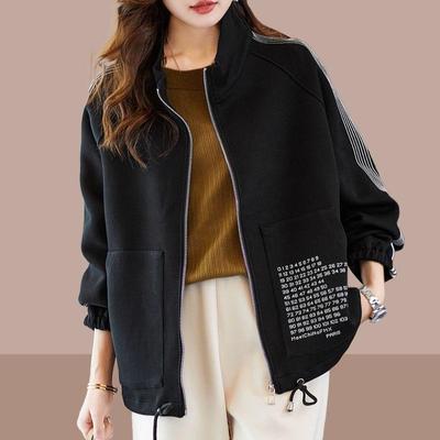 Трендовая короткая бейсбольная куртка с воротником-стойкой для женщин с модным принтом и карманом зеленого цвета