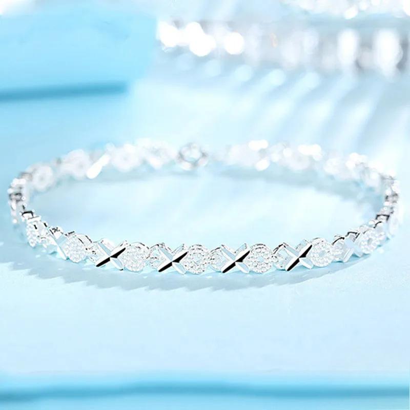 Silver Fashion Multiple Styles Bracelet Chain For Women Fashion Wedding Party Beautiful Jewelry Gift CLE