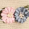 Cute Toddler Baby Sun Beach Wide Brim Hats Shoulder Bag Girls Summer Hat Flower Sunshade Caps