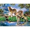 Full Round Diamond DIY Diamond Painting Wolves Embroidery Cross Stitch Rhinestone Mosaic Home Decor
