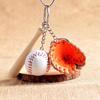 Trendy Sports Gifts Keychains Leather Softball Baseball Keychain Creative Bat Fans Jewelry Gift