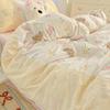 Princess Style Bedding Set Four-piece Set Breathable Comfortable Washed Sheets Quilt Cover Pillowcase
