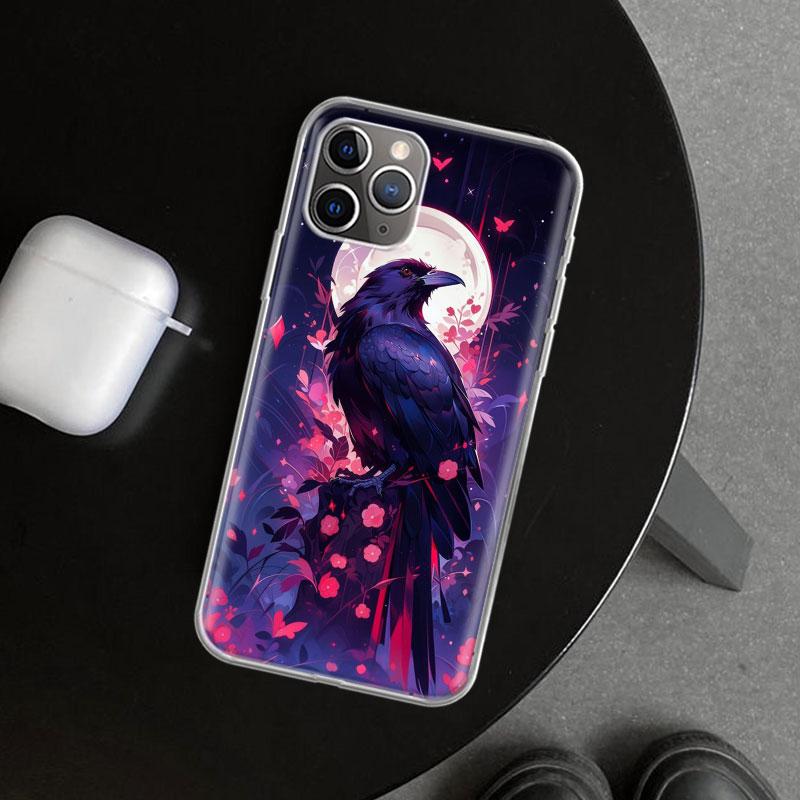 Масляная живопись животных Чехол для телефона с птицами для iPhone 11 12 13 Mini 14 15 Plus 16 Pro Max 17 Air 7 8 + SE Художественные Индивидуальные Fundas 1