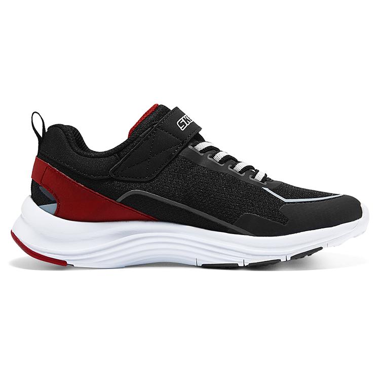 Skechers Удобные Универсальные Модные Низкие Кроссовки для Бега на Открытом Воздухе Детские кроссовки Черный Красный 405274L-BKRD