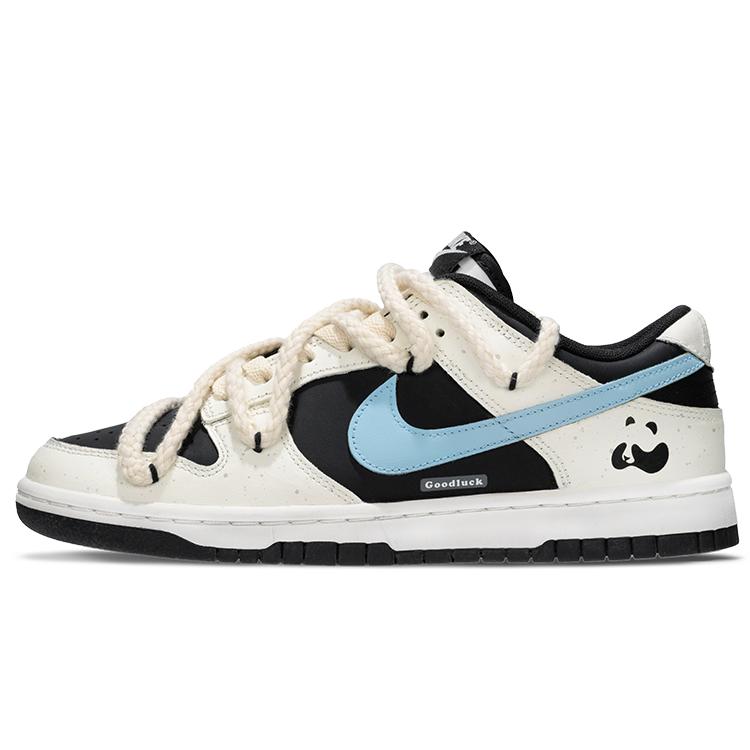 Nike Кроссовки Dunk Panda, Blueberry Low top Skateboard Shoes Мужские Белые Синие DD1391-100(Команда62-)