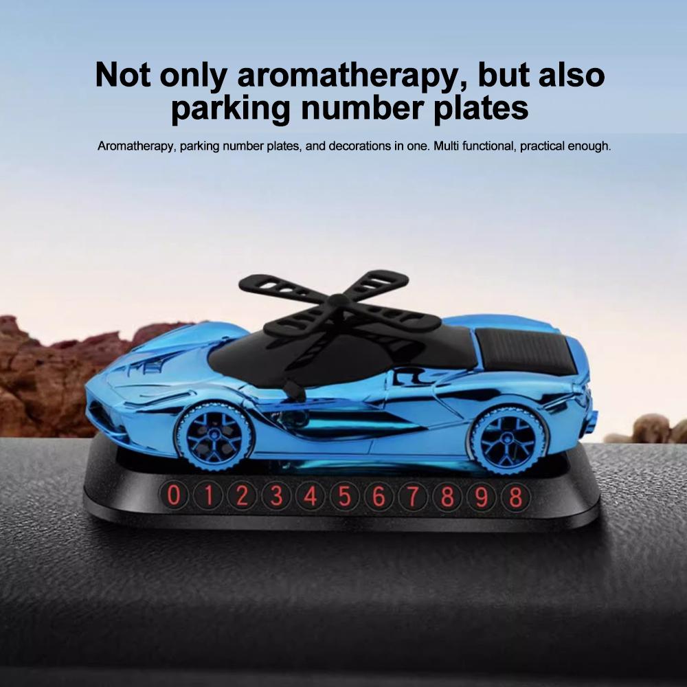 Солнечный автомобильный освежитель воздуха вращающийся спортивный автомобиль моделирование ароматерапия парковочный номерной знак украшения украшения аксессуары