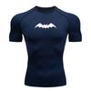 Men's Compression Athletic T-Shirt, Bat Pattern Quick Dry St