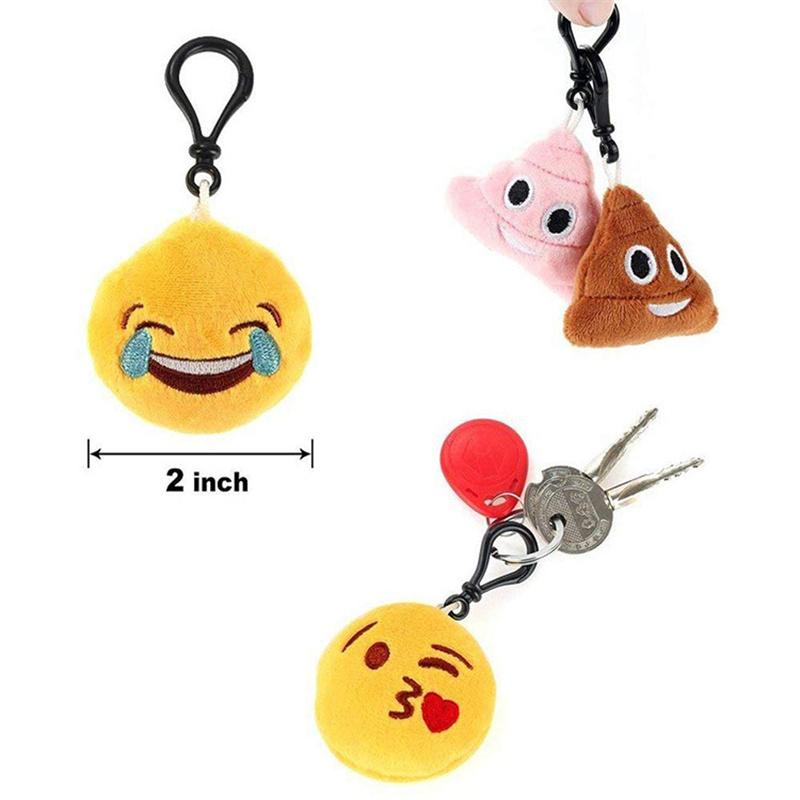 10 Pcs Cute Cartoon Keychain Fur Ball Plush KeyChain Keyring Women Handbag Car Key Holder Bag Pendant Toys for Kids Gift