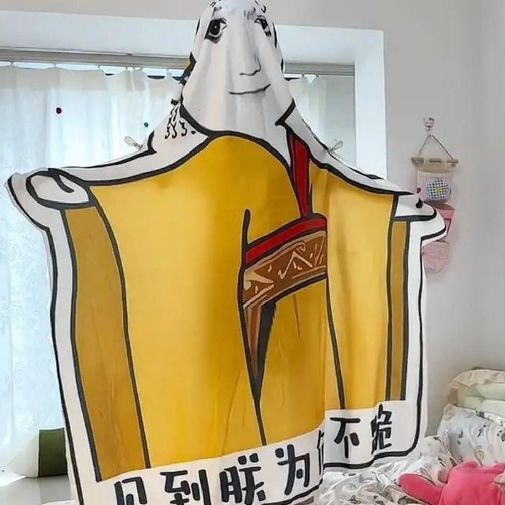 Фланелевое китайское мем-одеяло Устойчивое к выцветанию Плед для дивана Одеяло с императорским драконом Гостиная