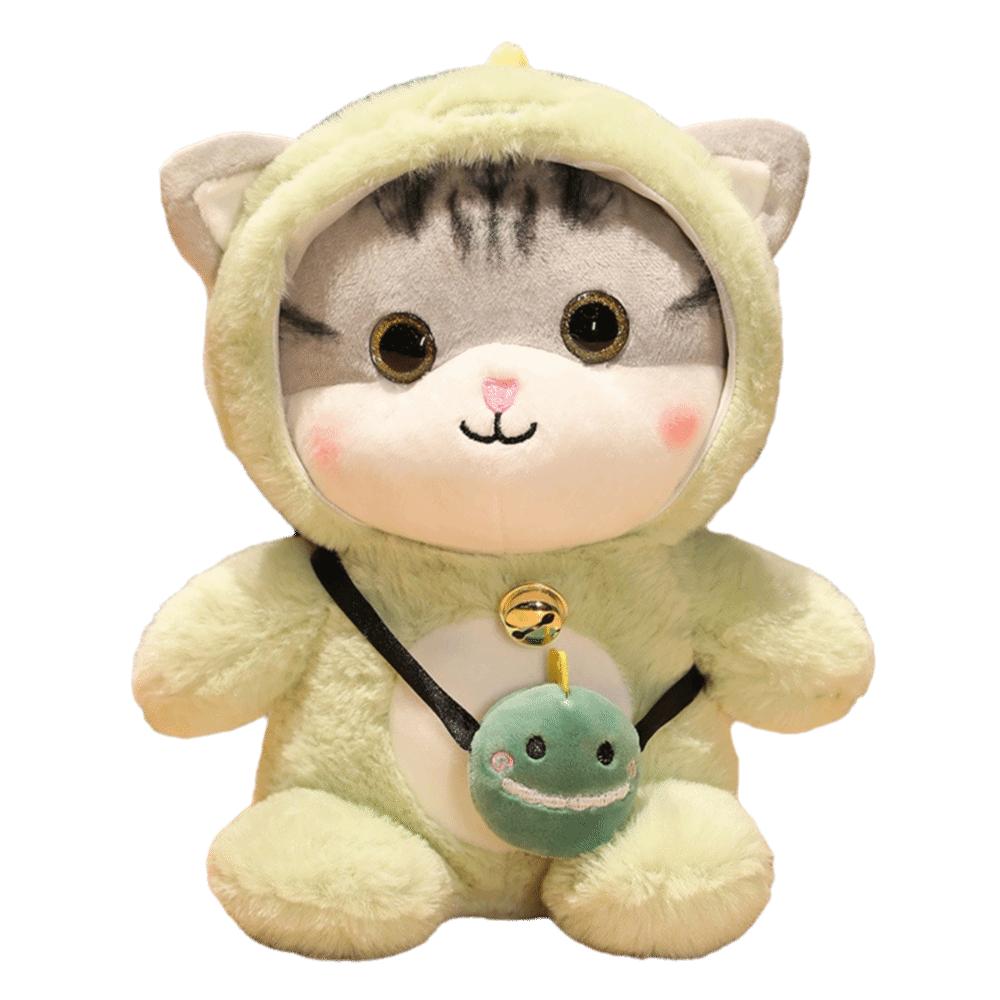 Bell Feature Stuffed Animal Toy Soft Material Cat Doll Cartoon Cat Plush Toy  Birthday Present