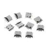 10 шт. гнездо Micro USB типа B, 180 градусов, 5-контактное гнездо для пайки SMD SMT