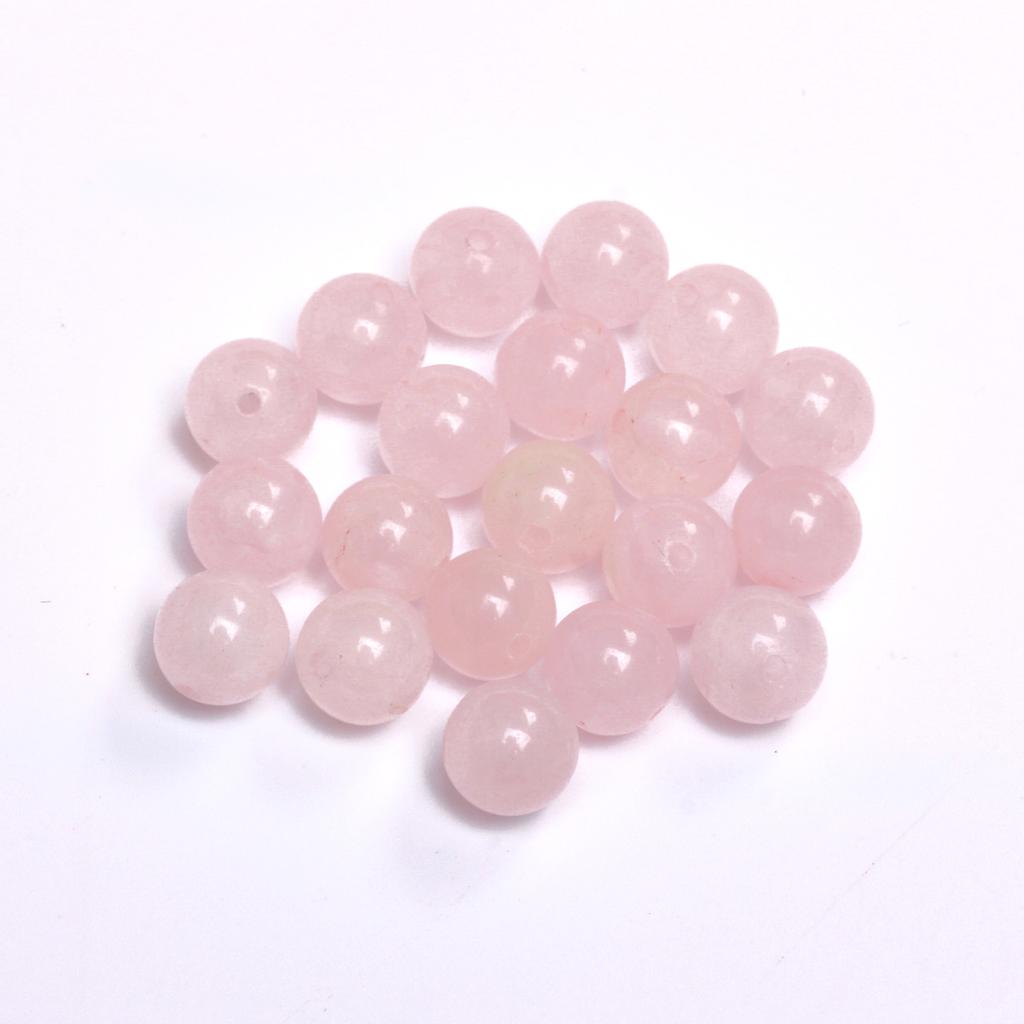 15-40 шт. 4/6/8/10/12 мм порошкообразные хрустальные бусины круглые розовые натуральные камни свободные бусины DIY ожерелье брелок ювелирные изделия ручной работы материал оптом