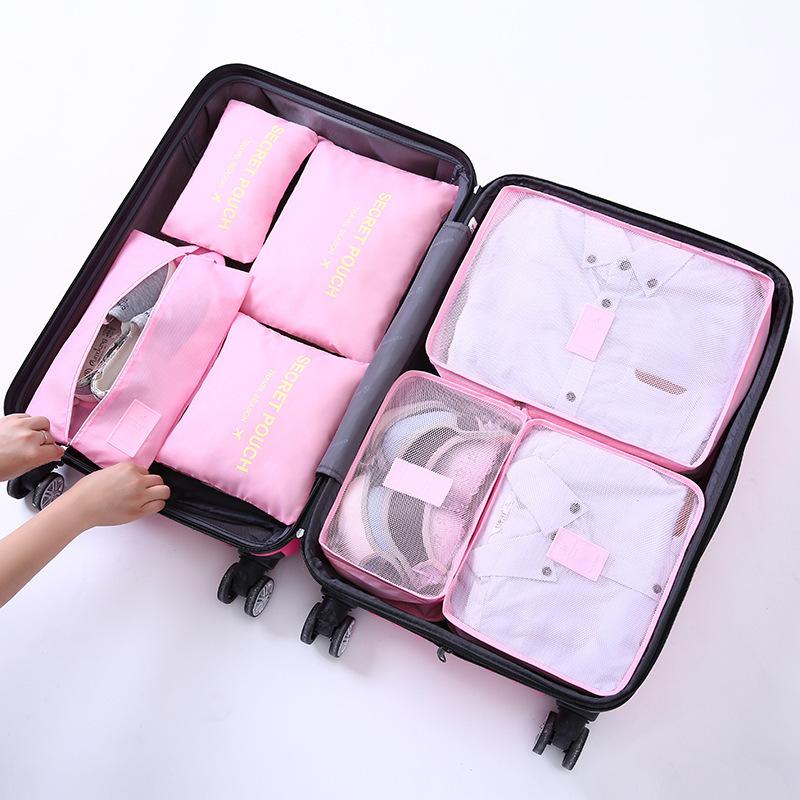 Travel Storage Bag Seven-Piece Set Clothes Sorting Organizer Bag Suitcase Clothing Packing Storage Bag