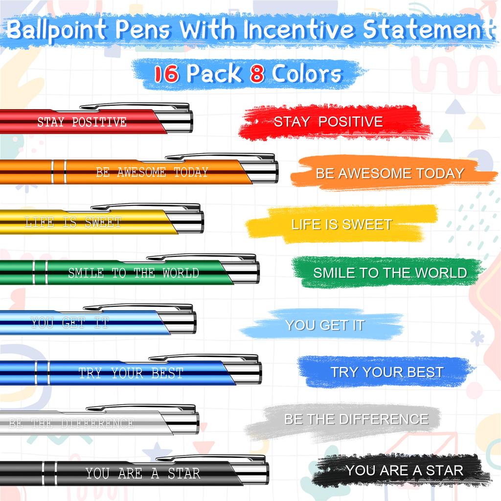 32 шт. Подарки в знак признательности сотрудникам Вдохновляющие ручки с цитатами Блокноты Мотивирующие шариковые ручки Маленький карманный блокнот Забавные слова