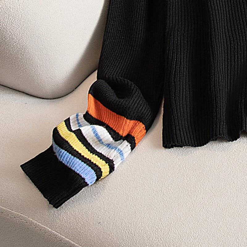 Женский вязаный кардиган SIBASHE с V-образным вырезом, длинными рукавами и приталенным силуэтом