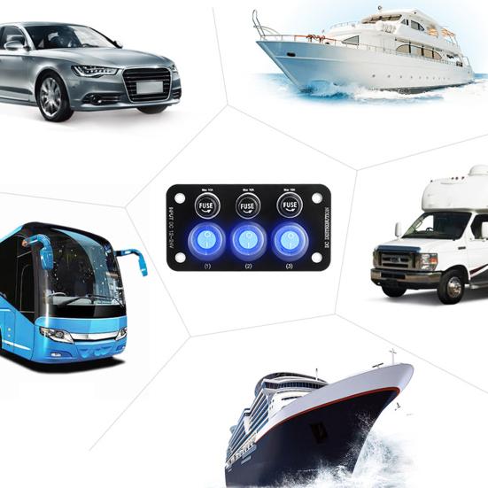Панель тумблера 12 В-24 В, 3 кнопки, дизайн, водонепроницаемая, простая установка, управление питанием, лодка, грузовик