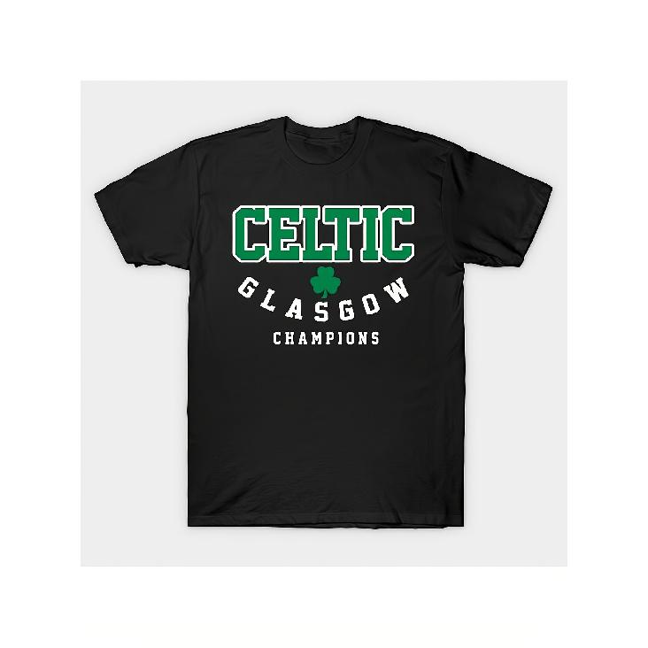 Мужская винтажная футболка Celtic Glasgow Чемпионы - Тяжелая легкая футболка с изображением кельтского килта и трилистника, Фан-мерч, Ретро-стиль