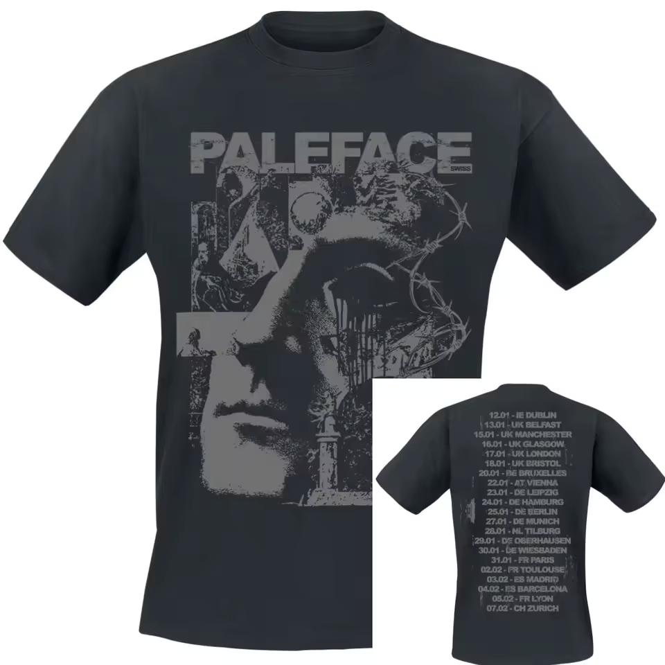 Face Tourshirt Paleface Swiss Band T-Shirt 100% Cotton Graphic Tee Men Women Summer Streetwear Top