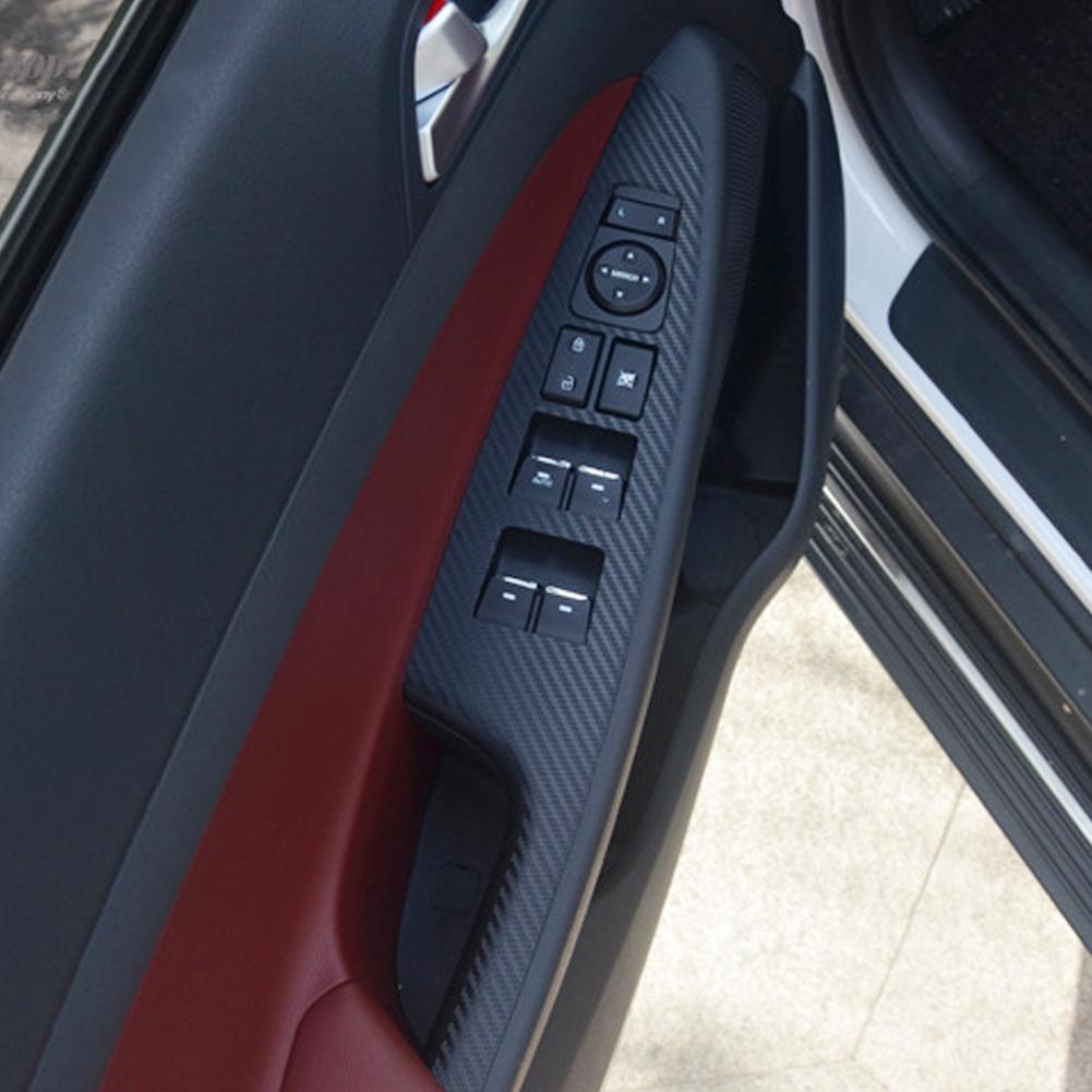 4X наклейка из углеродного волокна, кнопка подъема окна автомобиля, панель переключателя, накладка, наклейки для Hyundai Tucson (TL) 2015- Авто