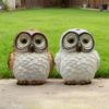 Yousheng Солнечная сова садовая статуя Светодиодные ночные фонари на солнечной батарее Декор животного из смолы для двора патио Всепогодное уличное украшение