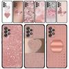 Case For Samsung Galaxy A51 A71 A41 A31 A11 A01 A72 A52 A42 A32 A22 A21s A02s A12 A02 Phone Shell Gold Pink Rose Glitter Hearts