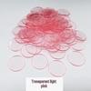 100 Transparent 19mm Plastic Chips - Bingo & Teaching Game Coins