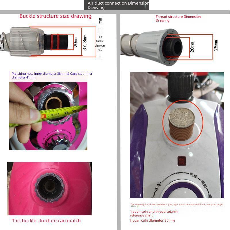 Universal Hanging Ironing Machine Hose with Nozzle Brush Attachment for Chigo, Yangtze, Red Heart, Camel, Xinfei