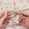 Natural pink crystal and jasper bracelet for women, new Chinese-style crystal color-blocking peach blossom traditional Chinese bracelet, exquisite