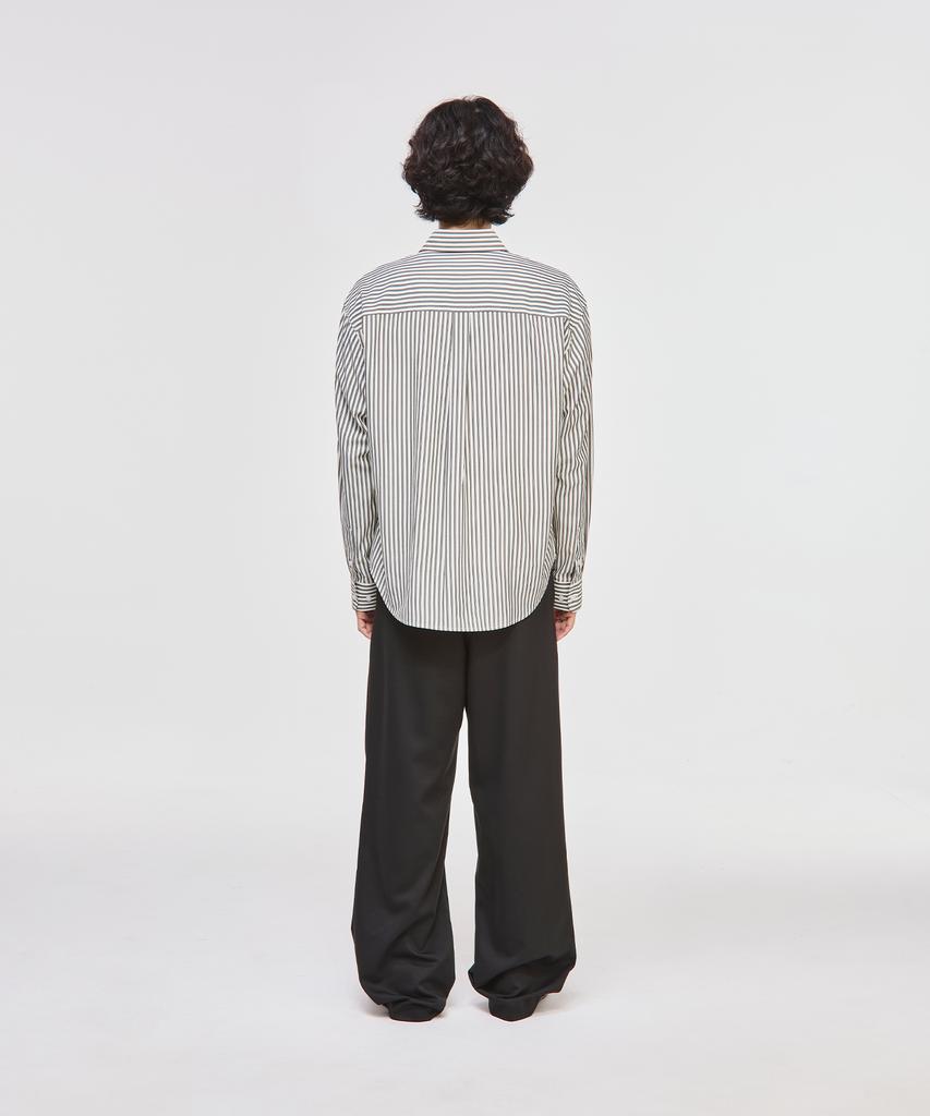 SIGNATURE Daily Regular Striped Pocket Shirt [White]