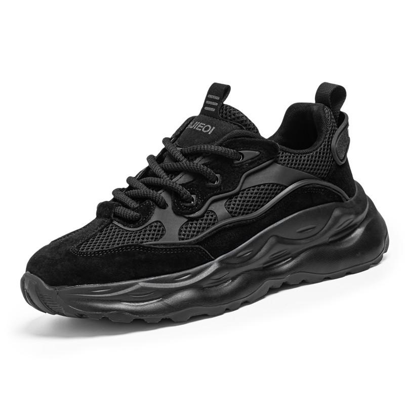 European station men's shoes mesh breathable casual sports shoes student versatile thick sole heightening dad shoes