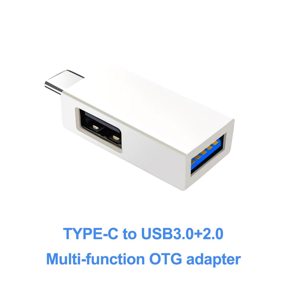 FONKEN Многофункциональный адаптер OTG 2 в 1 с USB-C на USB3.0/USB2.0, зарядный преобразователь типа C для Huawei Samsung