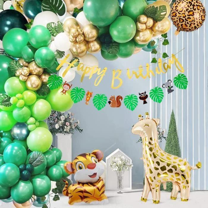 Décoration de fête - Jungle - Ballons Safari - Multicolore - Garçon - Anniversaire
