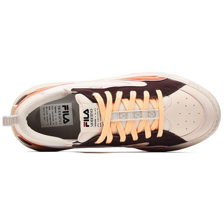 Fila Canestro Fashion Casual Vine Pattern Shock Absorbing Durable Low Top Retro Basketball Shoes Women Sneaker Nude F12W241603FCA