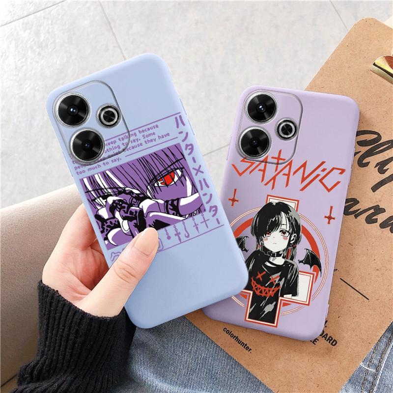 Мягкий силиконовый чехол с рисунком для девочек для iPhone Xiaomi Redmi Note 13 14C 15 Samsung A55 A35 M35 S24 FE S25 Huawei Honor Camera Защитный противоударный чехол