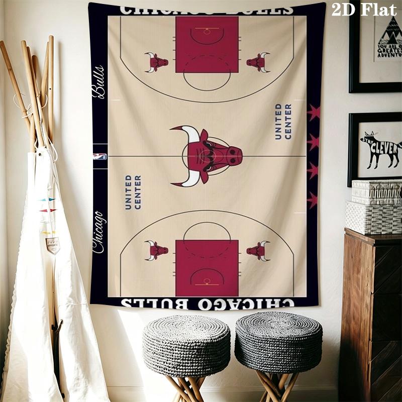 Chicago Bulls Court Threepiece Set 1 Duvet Cover 2 Pillowcase Without Core Duvet Cover And Pillowcase Christmas Birthday Gift