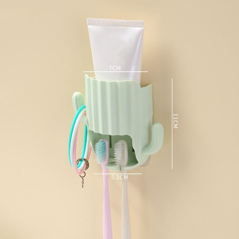 Полка Настенный Стеллаж для хранения аксессуаров для ванной комнаты Органайзер для бритвы Крючок-кактус Держатель для зубных щеток