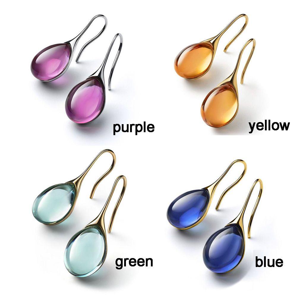 Панк-подарок Изысканные серьги-крючки с подвесками Серьги с натуральным синим камнем Ювелирные аксессуары