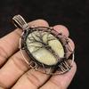 Tree Of Life Fossil Coral Pendant Copper Wire Wrapped Pendant Handmade Pendant Gift For Her Gemstone Pendant For Women Wire Wrapped Jewelry