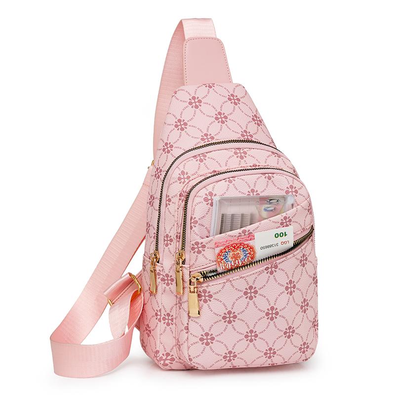 Винтажная сумка через плечо для женщин, нагрудная сумка с принтом, мягкая кожаная сумка через плечо