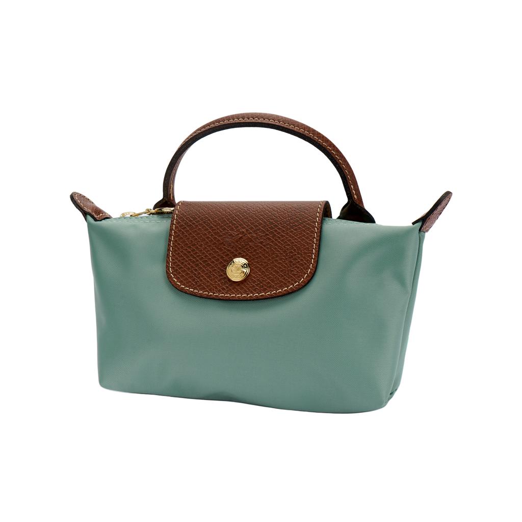 Longchamp Сумка-тоут из нейлонового холста с кожаной отделкой и логотипом бренда Le Pliage Женские сумки-тоут Лазурный 34175089P99